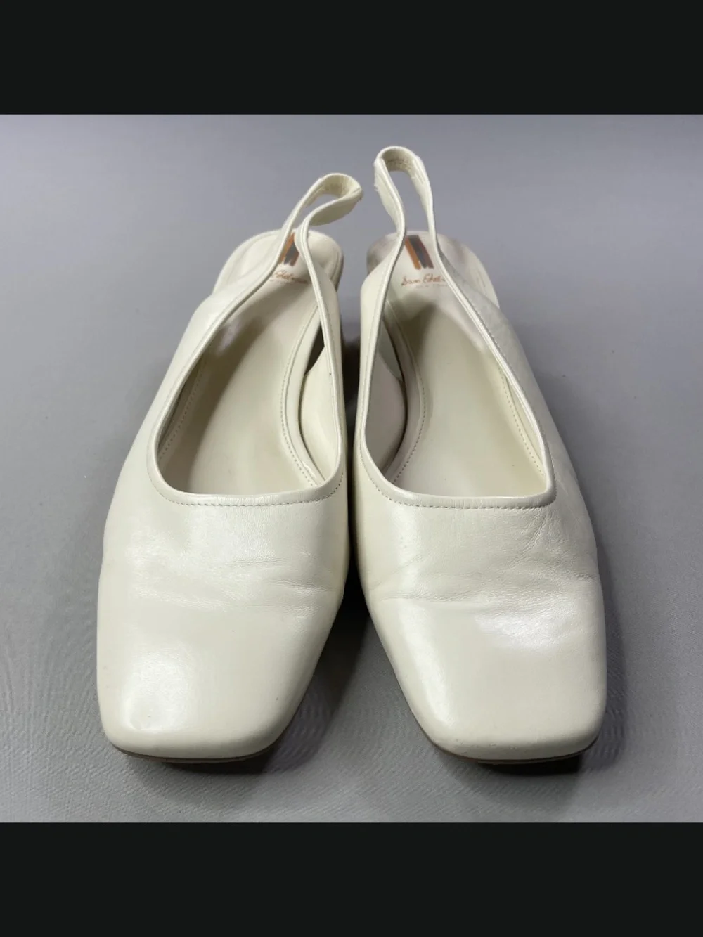 Sam Edelman Shoes Womens 10.5 off white leather toren block heel slingback
